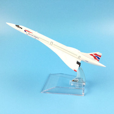 Aircraft Model Diecast Metal Plane Airplanes 16cm Airplane Model 1:400 British Airways Concord Plane Toy Gift Free Shipping AV8R
